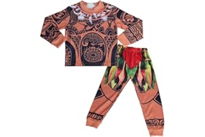 Lito Angels Costume Oceania Maui per Bambino, Felpe Maglie a Manica Lunga e Pantaloni, Taglia 2-9 anni