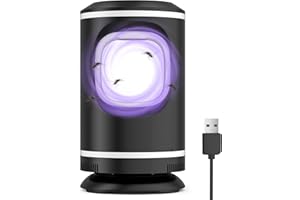IXNAIQY Zanzariera Elettrica, Lampada Antizanzare con Luce UV Alto-efficiente Lampada Zanzare Interno con Cavo USB，Lampada Antizanzare Elettrica per Casa Ufficio Patio Cucina (Nero)