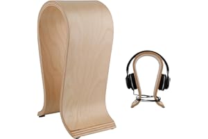 Colrid Soporte para Auriculares de Madera, Soporte Universal para Auriculares, Soporte para Auriculares, Antideslizante, Base Universal, Madera de Nogal, para el Hogar, la Oficina (Abedul)
