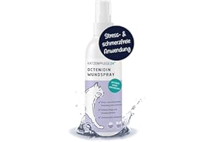 KATZENPFLEGE24 Octenidin Wundspray Katze - Desinfiziert, beruhigt, pflegt & schützt Wunden Aller Art ohne zu Brennen - 125ml mit bewährten Wirkstoffen - Effektive Pflege & Wunddesinfektion Katze