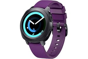 FunBand kompatybilny z Gear Sport 20 mm silikonowy zamiennik paska 20 mm/Gear S2 Classic/Galaxy Watch 42 mm/Galaxy Watch Active/Galaxy Watch Active 2/Vivoactive 3