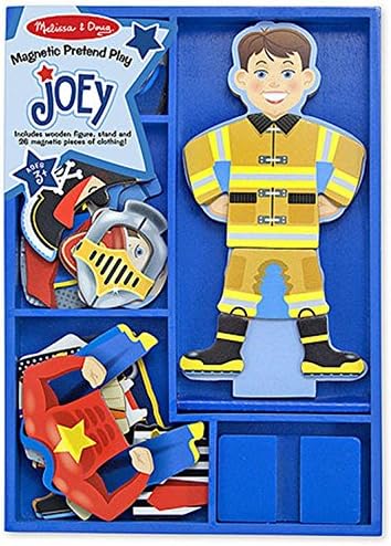 woodienchen Melissa &amp; Doug Joey Magnetic Verkleide Wood Wooden Toy Doll 30X22X3 cm, Multi