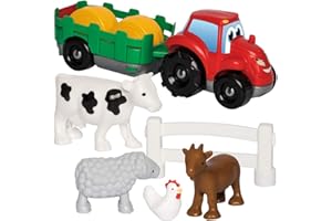 Jouets Ecoiffier Tractor con Remolque ABRICK, Multicolor (3348)