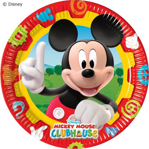 10 Teller * MICKEY MOUSE * für Party und Geburtstag von DISNEY // Kindergeburtstag Kinder Feier Fete Set Pappteller Micky Einweg