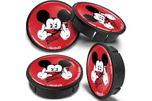 SkinoEu 4 x 60mm ABS Car Alloy Wheel Centre Universal Rims Hub Center Caps Auto Tuning Logo Emblem Red Black Middle Finger CX 1