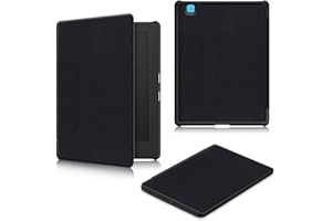 Kepuch Custer Funda para Kobo Aura H2O Edition 2,Slim Smart Cover Fundas Carcasa Case Protectora de PU-Cuero para Kobo Aura H2O Edition 2 - Negro
