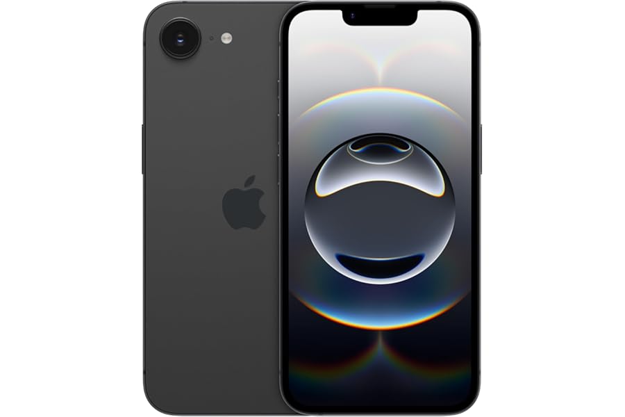 Apple iPhone 16e 128GB: Designed for Apple Intelligence, A18 Chip, Great Runtime, 48MP Fusion Camera and Super Retina XDR 6.1" Display, Black