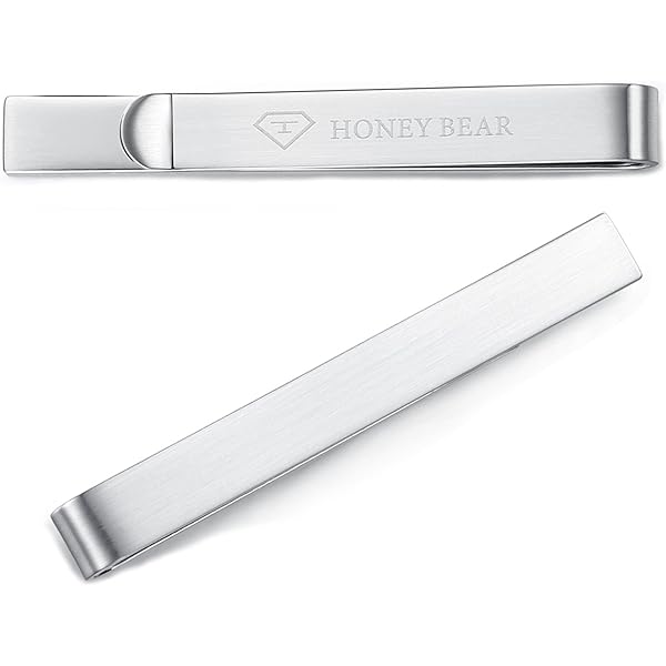 4 Fermacravatte In Acciaio Inox - Set Con Colori Oro, Argento, Nero E Rosa, Per Uomo Elegante - Foto 7