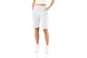 URBAN STITCH Shorts for Women UK Ladies Capri Stretch Pants Crop Trousers Summer Pull On Bermuda Shorts Lounge Loungewear Elasticated Casual Clothes