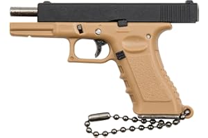 ZHONGREN G17 Tactical Mini Pistolet Porte-clés 1: 3 Métal Pistolet Forme Porte-clés avec pièces mobiles Modèle de pistolet réaliste Collection Pendentif Sac Charm pour Hommes Armée Fan Boyfriend Cadeau