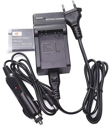 Chargeur USB Vhbw Pour Batteries Canon Ixus - Compatible Ixus 330, 400, 750, 300, I5, 430, 500, 700 - 4,2V/0,5A - LED Indicateur - Câble Micro-USB Inclus - 6