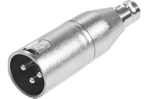 QIANRENON XLR wtyczka na gniazdo BNC audio adapter konwerter 3 pin XLR na BNC koncentryczny analogowy złącze wideo, rozszerzona konwersja XLR/BNC, do mikrofonów, kamery audio, mikserów RF