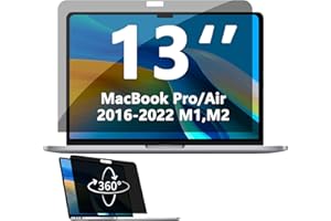 PHIMOOS Filtro privacy per MacBook da 13 pollici, protezione completa per Pro (2016-2022, M1, M2) e Air (2018-2021, M1) con adesivo completo