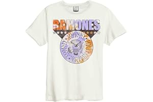Amplified Ramones 'Tie Dye Shield' (Natural) T-Shirt Clothing (Large)