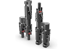 deleyCON PV4 Solar de 2 Vías Y Conector par 1500V Macho/Hembra T-Tipo IP67 a Prueba de Agua (Solar Fotovoltaica Conector) Distribuidor, Splitter, PV Acoplador, Enchufe Solar, Panel Solar