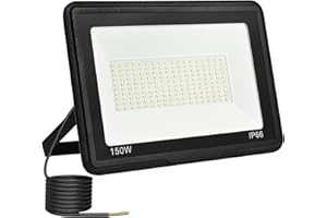 toobettp 150W LED Strahler Außen, 3500K 15000LM Warmweißes LED Fluter, IP66 Wasserdicht Außenstrahler Fluter Flutlicht für Garten, Innenhöfe, Garage, Hotel