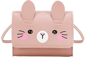 A-QMZL Borsa Bambina Borsa a Tracolla per Ragazze Mini Borsetta Bambina Borse bambine e ragazze Borse a Mano e a Spalla Piccola Ragazza Compleanno Natale Regalo (rosa)