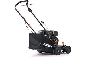 FUXTEC - Scarificateur Thermique 2en1 FX-BV240ECO 29,5 kg Moteur 4 temps 4,1kW rouleau 18 lames Poignée de transport et bac de ramassage de 40L