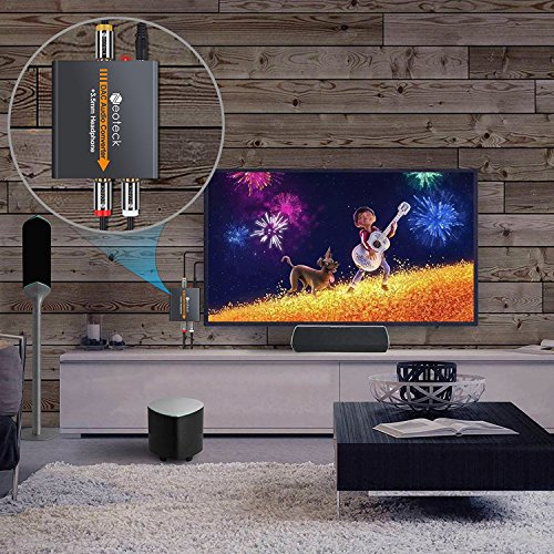 Neoteck DAC-Konverter Digital-auf-Analog-Audio-Konverter Optisch Koaxial Toslink Signal auf Analog Audio Adapter Cinch L/R mit 3,5 mm-Klinken-Ausgang für HDTV Blu Ray DVD Sky HD XBox 360 – Bild 3