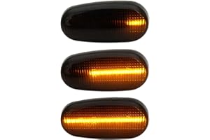 Car Passion Indicatore di direzione Freccia Specchietto laterale LED Compatibile con Luce Dinamico Progressivo Fumè Nero Side Marker Dynamic (Per Alfa Romeo Mito)