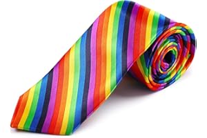 YATEICBC Pride Krawatte Regenbogen Streifen Krawatte,Krawatte Halsbinde Schlips Rainbow/Regenbogen,Fliege Glitter -Gay Pride LGBT für Pride Festival Karneval Schick Kleid Party Täglich Tragen