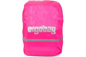 ‎ERGOBAG ergobag Regenschutz für Schulranzen für Schulrucksäcke, wasserdicht, Leuchtfarben, Reflektoren, Gummizug Pink