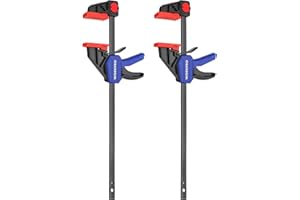 WORKPRO 305 mm Ratchet Bar Clamp Set, 440 mm Spreader, Quick Release and One-Handed Clamp, Ideal for Woodworking and DIY Projects, Max 68 kg Load Limit, 2 Pack