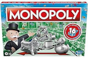 Monopoly, Jeu de Plateau Classique pour la Famille et Les Enfants, pour 2 à 6 Joueurs, à partir de 8 Ans