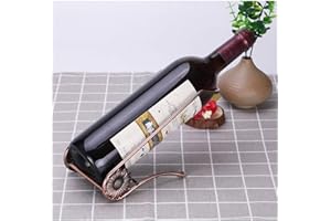 FANTASEE Fantes Flaschenhalter aus Edelstahl für eine einzelne Tischplatte Weinregal Neuheit Geschenk für Küche Heimdekoration (L-Stil, Bronze)