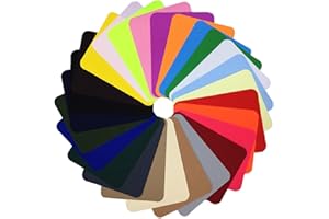 Fenglin-joy Toppe per Tessuto Decorazione, 26 Colori Toppe Adesive per Tessuti Quadrato per la riparazione e la decorazione dei buchi dell'abbigliamento (12,5x 9,5 cm)