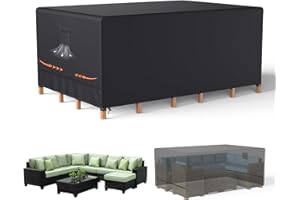 OLEIC Housses pour Mobilier de Jardin 242 * 162 * 100cm, Housse de Protection Salon de Jardin Imperméable, Bache Table de Jardin en Tissu Oxford, 600D