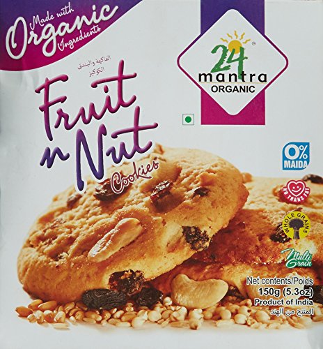 24 Mantra Organic Cookies - Fruit n Nut, 150g Carton