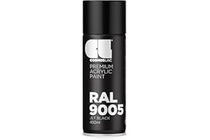 CL COSMOS LAC Bombe peinture noir, mat - bombe peinture noir mat pour bricolage peinture spray acrylique spray couleur spray peinture pour plastique, métal