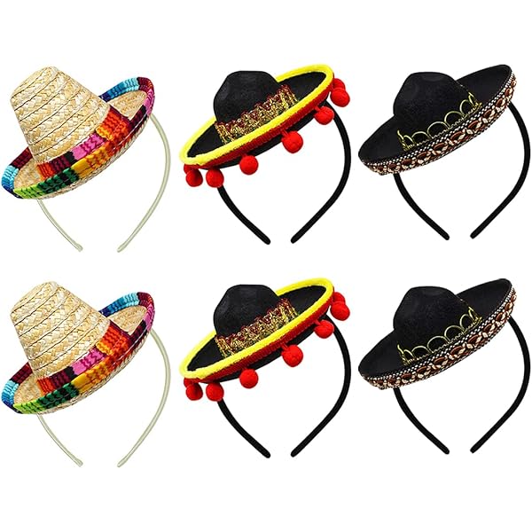 Bristol Novelty Mini-Sombrero Auf Stirnband – Bunt, Einheitsgröße, Für Party & Kostüm