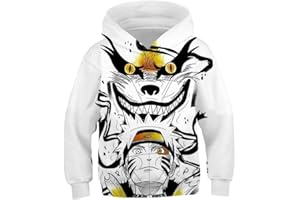 CAOGSH Japon Anime à Capuche -s 3D Bande Dessinée à Capuche Sweat Enfants Fille Hoodies Pull Bébé Fille Tops Gar?on Vêtements pour Automne Hiver