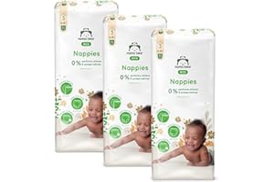 Marchio Amazon - Mama Bear Pannolini Eco, Taglia 3 (4-8kg), Bianco, 156 Unità (3 confezioni da 52)