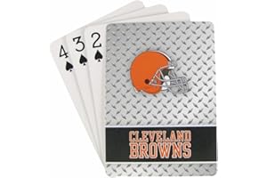 PRO SPECIALTIES GROUP Cleveland Browns Diamond Plate Playing Cards