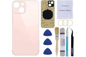 Perzework OEM Ersatz-Rückglas für iPhone 13 Mini, 13,7 cm (5,4 Zoll), mit Reparaturwerkzeugset, Rosa