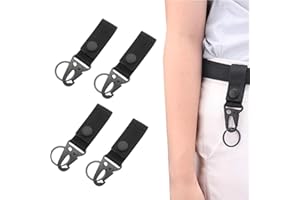 XOXVURI 4 Pezzi Fibbia della Cintura Tattico e Le 2 Pezzi Cintura Portachiavi, Regolabile Fibbia in Nylon Moschettone Tattico, per Gli Sport all'Aria Aperta, Il Campeggio e Le Escursioni Cintura Tattico