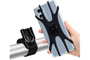 Pinsheng Handyhalterung Fahrrad, 360°Drehbarer Universal Handyhalter Motorrad Verdicken Silikon Handyhalter Fahrradlenker, Abnehmbare Handy Fahrradhalterung für 4,5-7,0 Zoll Smartphone