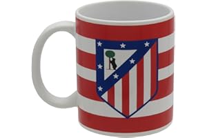 CYPBRANDS Atlético de Madrid, Taza, Taza Cerámica, Desayunos, Menaje, Tazas Originales, Color Blanco, Producto Oficial