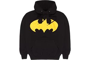 Popgear Men's Batman Oversized Yellow Logo Hoodie Fashion