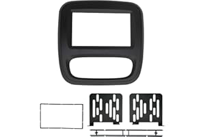 KAOLALI Double Din Fascia Car Radio DVD Panel Frame Compatible with Renault Trafic For Opel Vivaro 2015+ 2Din Audio Stereo Cover Dashboard Panel Kit