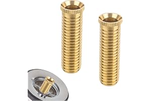 RUCUDIM Vis de Crépine d'évier de Cuisine 2 Pcs 30mm Vis Creuse, Vis de Tamis de Panier d'Évier de Cuisine pour Lavabo Crépine Bouchon (M12)