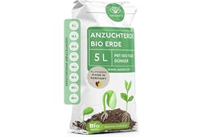JASKERS® Bio Anzuchterde 5 L | ungedüngt | Torffreie Aussaaterde zur Aufzucht von Tomaten, Chili, Gemüse, Bonsai & Kräuter | Aussaaterde Bio