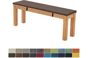 FIOVIP cojín de Banco 120X30X3CM Funda extraíble, Lavable, Doble, Antideslizante, Muy elástica, Adecuada para Bancos de jardín, Columpios, terrazas, Bancos de Interior(marrón seco