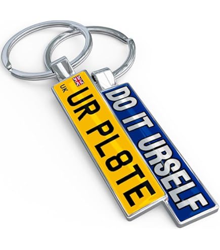 Eco Air Meter Ad Personalised Number Plate Keyring, Your Vehicle Number Or Any Text*Great Gift* E Harvestore Ad - Foto 8