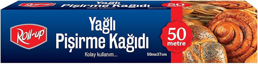 Roll-Up Pişirme Kağıdı 37cm x 50 m 1 Adet Beyaz