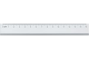 ImpocoWeb - Righello in Alluminio, 15 cm, Profili Smussati Antigraffio, Silver