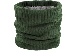 HGDGears Fleece Neck Warmer Windproof Thermal Knitted Snood Scarf for Men Women Thick Winter Cold Weather Knitted Circle Scarf for Outdoor Sports